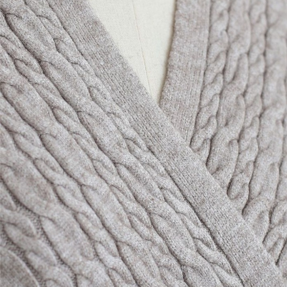 Wrap Front Gray Sweater Size S/M - Picture 4 of 5